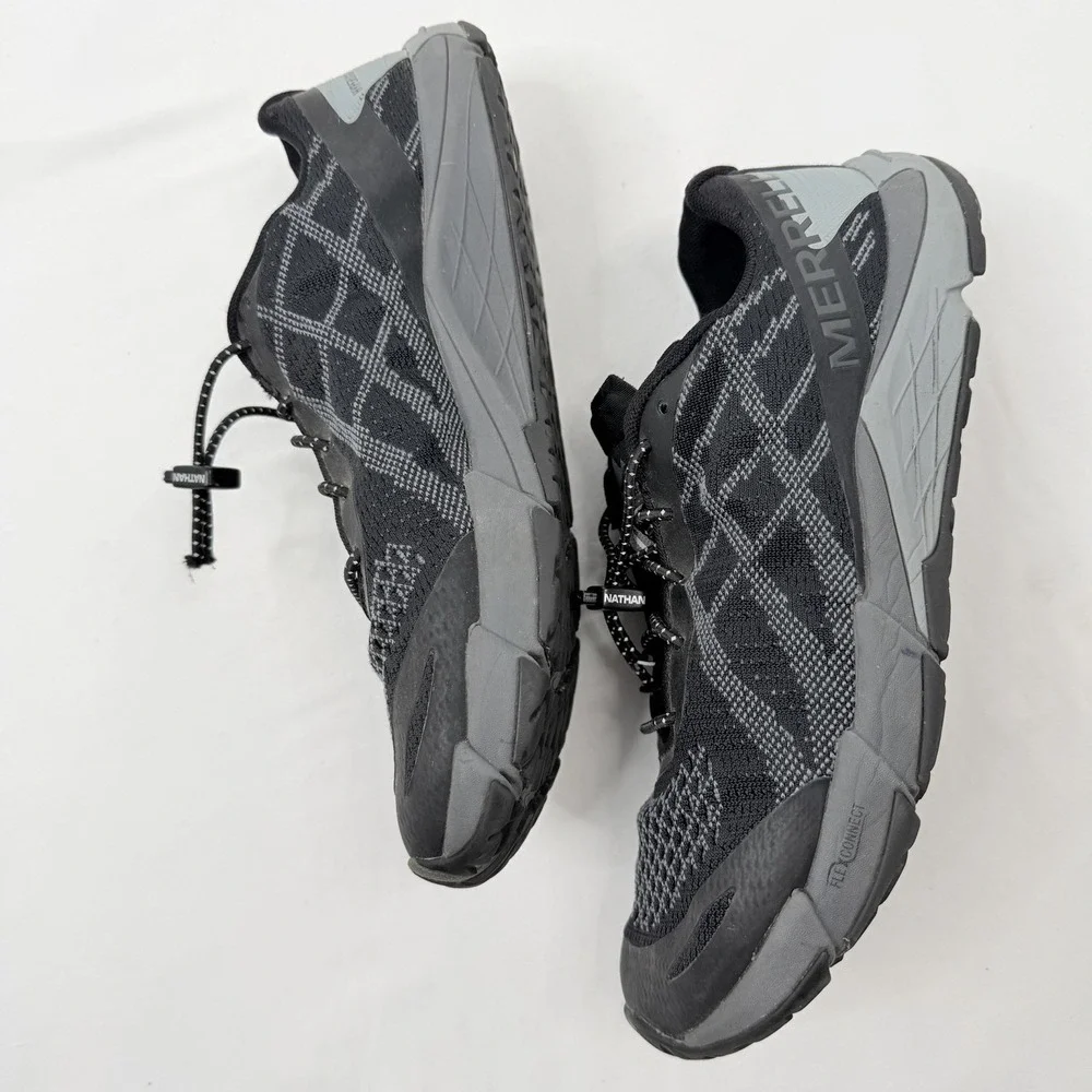 Merrell Bare Access Flex Trail Running Shoes Size 9.5 Black Gray J12608‎